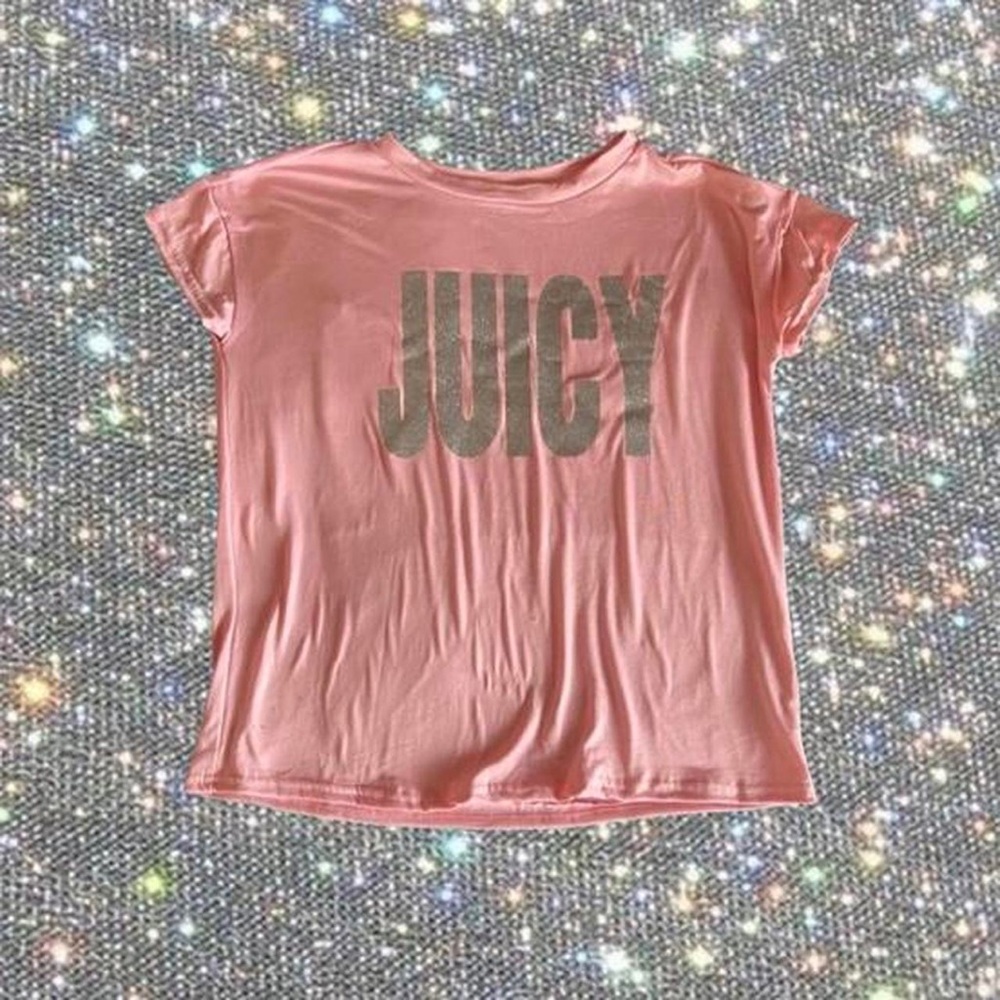 Juicy by Juicy Couture Pink Glitter T shirt
